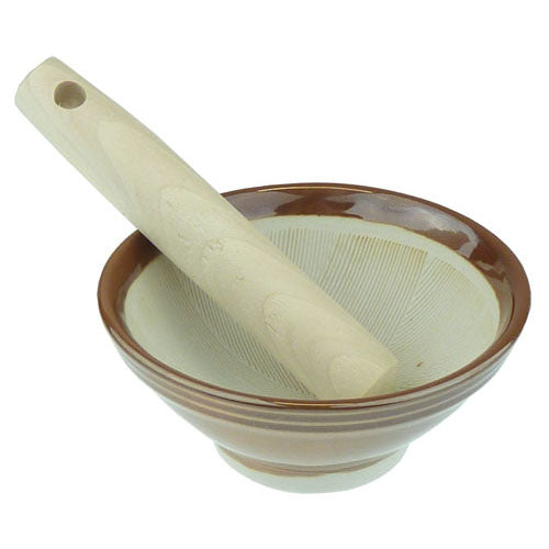Mörser mit Stössel aus Holz - Surikogi<br>(Ø 14 cm)