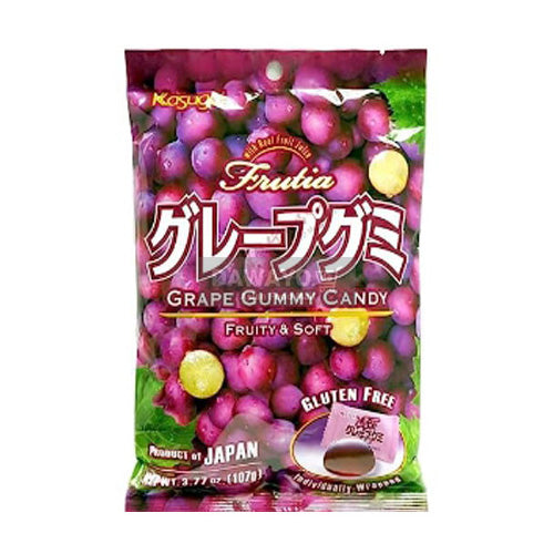Kasugai Fruity & Soft Grape Gummy Candy Glutenfrei (107g)