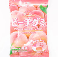 Kasugai Frutiy & Soft Peach Gummy Candy Glutenfrei (107g)