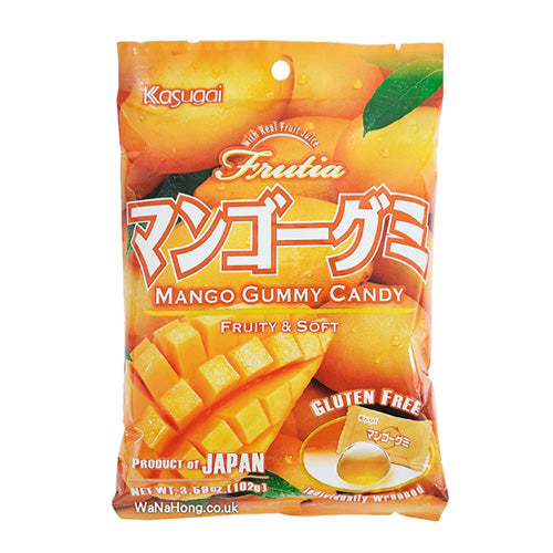 Kasugai Fruity & Soft Mango Gummy Candy Glutenfrei (102g)