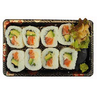 Sushi California-Rolls<br>Inside-Out-Rollen mit BIO Lachs, Avocado und Mayonnaise