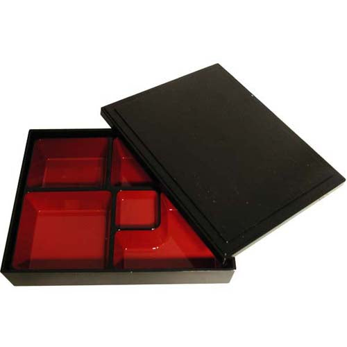 Bentobox (rot-schwarz, 27 x 21 x 6 cm)