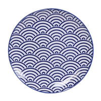 Tokyo Nippon Blue Teller Wellen (16,0 x 2,0 cm)