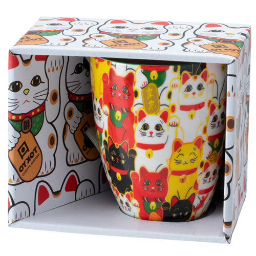 Kawaii Lucky Katze Becher mit Box (380ml)