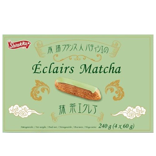 Éclairs Matcha, Shirakiku (4Stk, 280g) エクレア抹茶