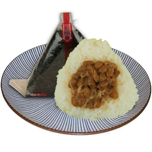 Onigiri mit Natto<br>Jap. fermentierte Sojabohnen<br>pro Stück